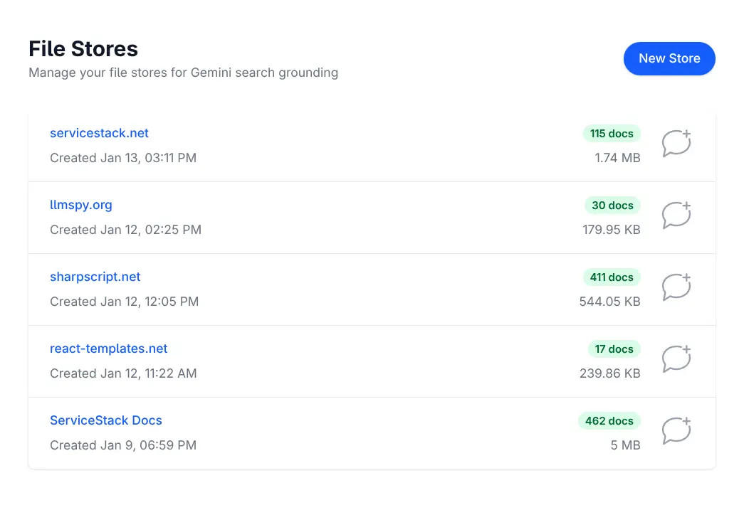 Gemini File Search stores