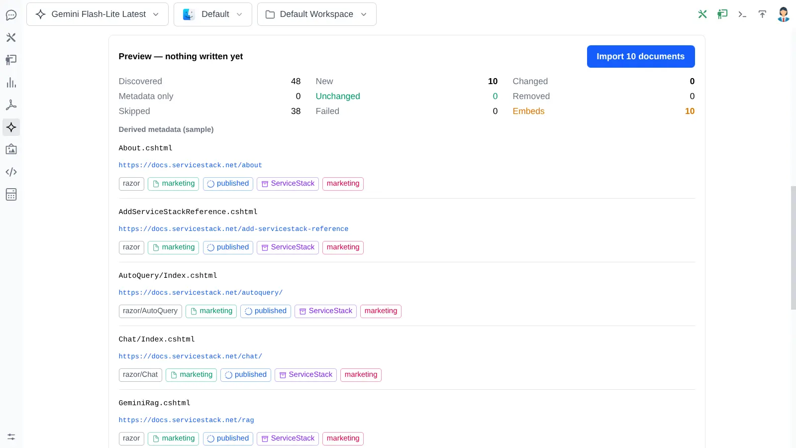 Synchronization preview comparing local and remote document state