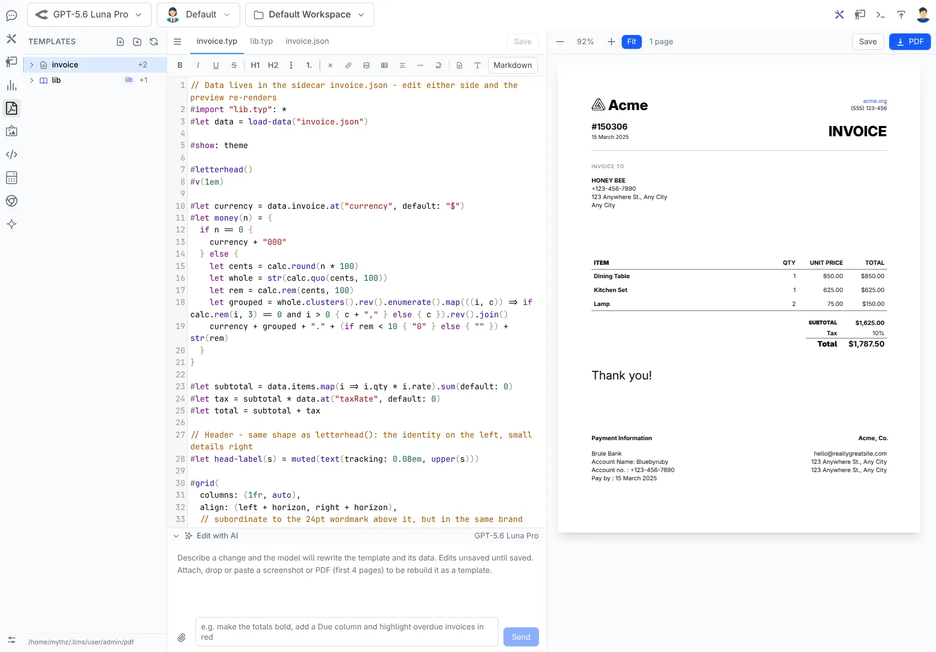 PDF Studio designer